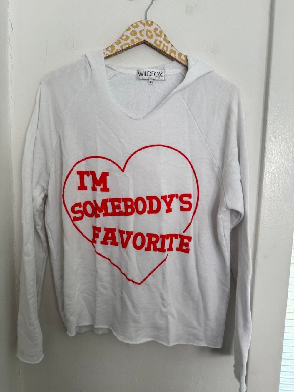 Wildfox Women's I'm Somebody's Favorite Hooded Sweatshirt | Size Small
